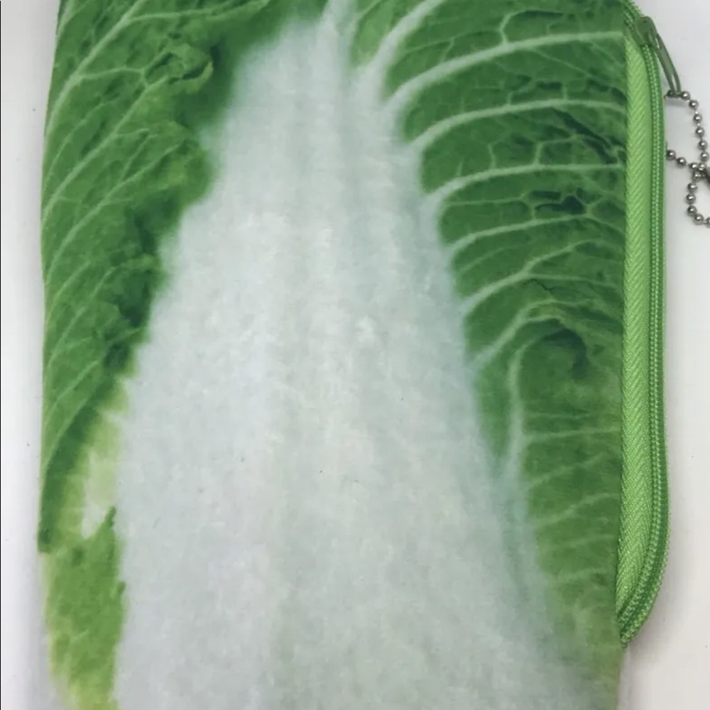 2/$20 New School Pencil Case Funky Cabbage Leafy Vegetables  Case Organizer